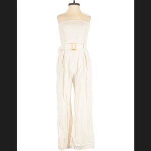 Monteau Strapless Linen Jumpsuit